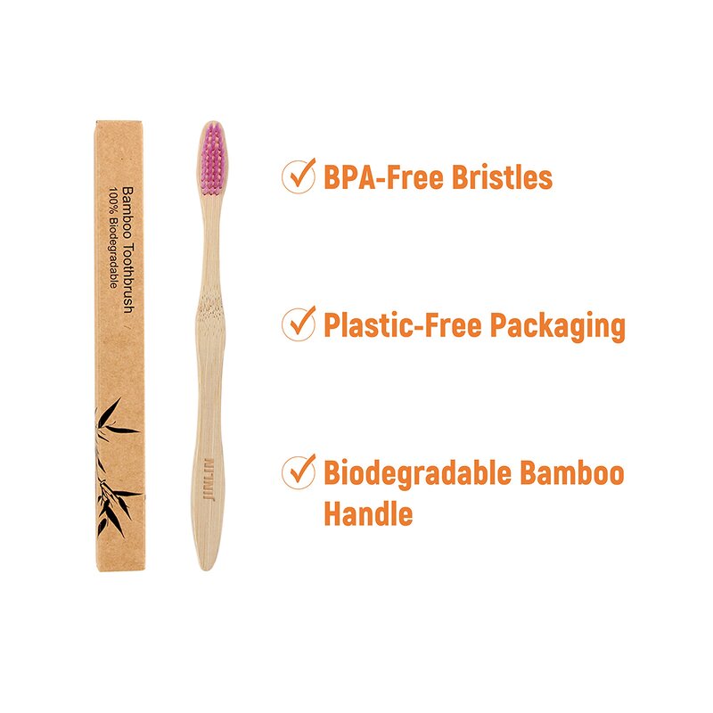 Toothbrush - Manufacturer 100% Natural Charcoal Bristles Bamboo Biodegradable OEM