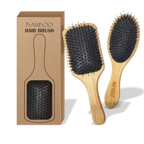 Hairbrush - Manufacturer Free Sample Wooden Paddle Detangling Boar Bristles for Hum