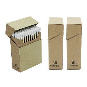Cotton Swab - Manufacturer FSC 50pcs Bamboo Paper Cigarette Box Biodegradable Cleaning
