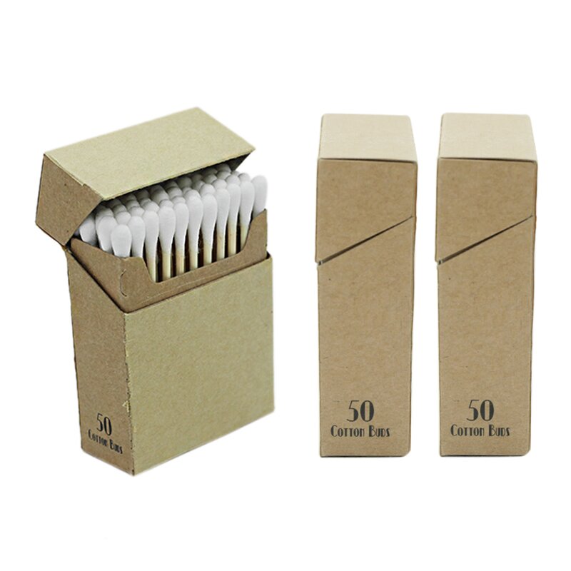 Cotton Swab - Manufacturer FSC 50pcs Bamboo Paper Cigarette Box Biodegradable Cleaning