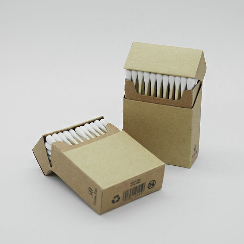 Cotton Swab - Manufacturer FSC 50pcs Bamboo Paper Cigarette Box Biodegradable Cleaning