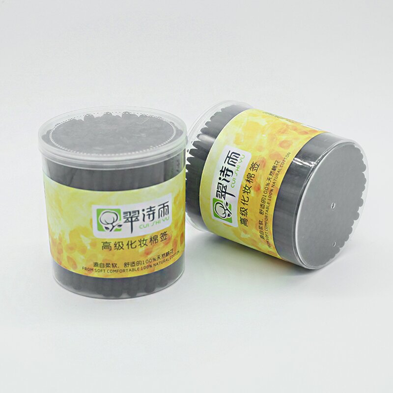 Cotton Swabs - Manufacturer Paper Stick Spiral Tips Black Makeup Baby Use Q-tips