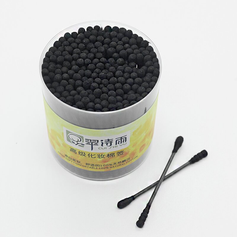 Cotton Swabs - Manufacturer Paper Stick Spiral Tips Black Makeup Baby Use Q-tips
