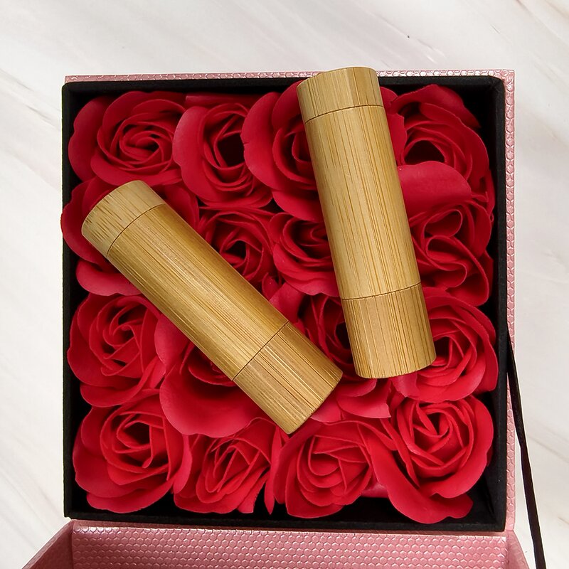 Lip Balm Tube - Manufacturer Biodegradable Eco Empty Lipstick Bamboo Cosmetic Container