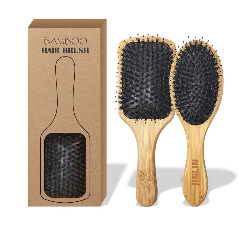 Hairbrush - Manufacturer Eco Natural Scalp Massage Detangling Bamboo Boar Bristles