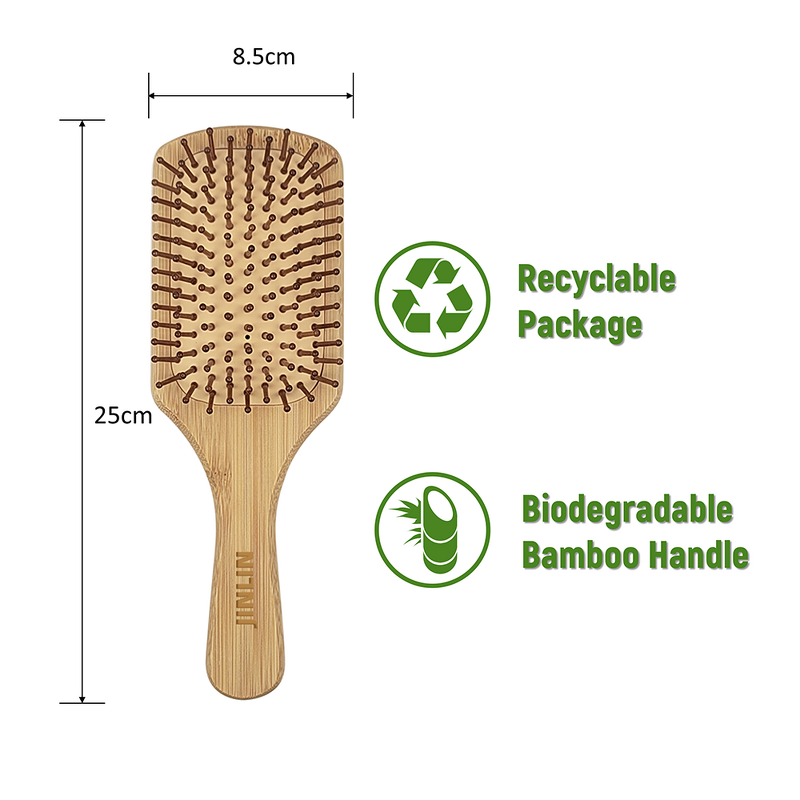 Hairbrush - Manufacturer Anti Static Wood Paddle Massage Bamboo Comb With Box Women
