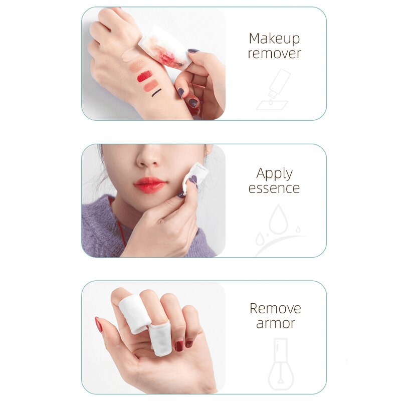 Cotton Pads - Manufacturer Organic Thin Dust Free Special-shaped Pearl Nails Box Face