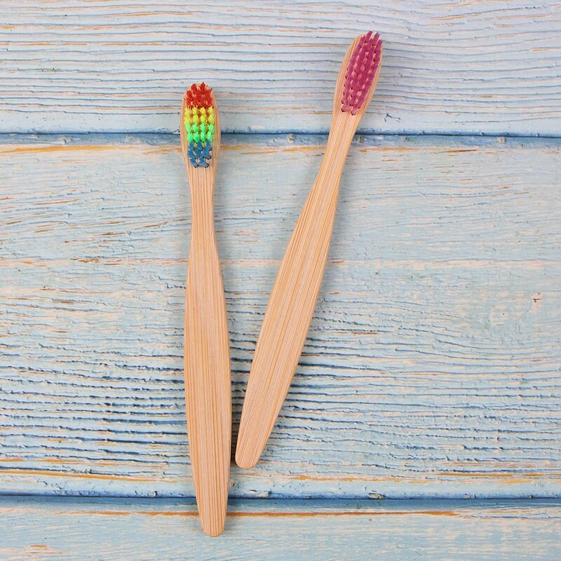 Toothbrush - Manufacturer BPA-Free Biodegradable Kids Soft Nylon Mini Wooden Bamboo