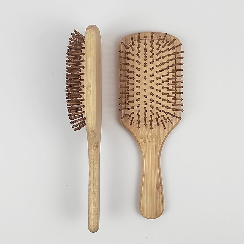 Hairbrush - Manufacturer Anti Static Wood Paddle Massage Bamboo Comb With Box Women