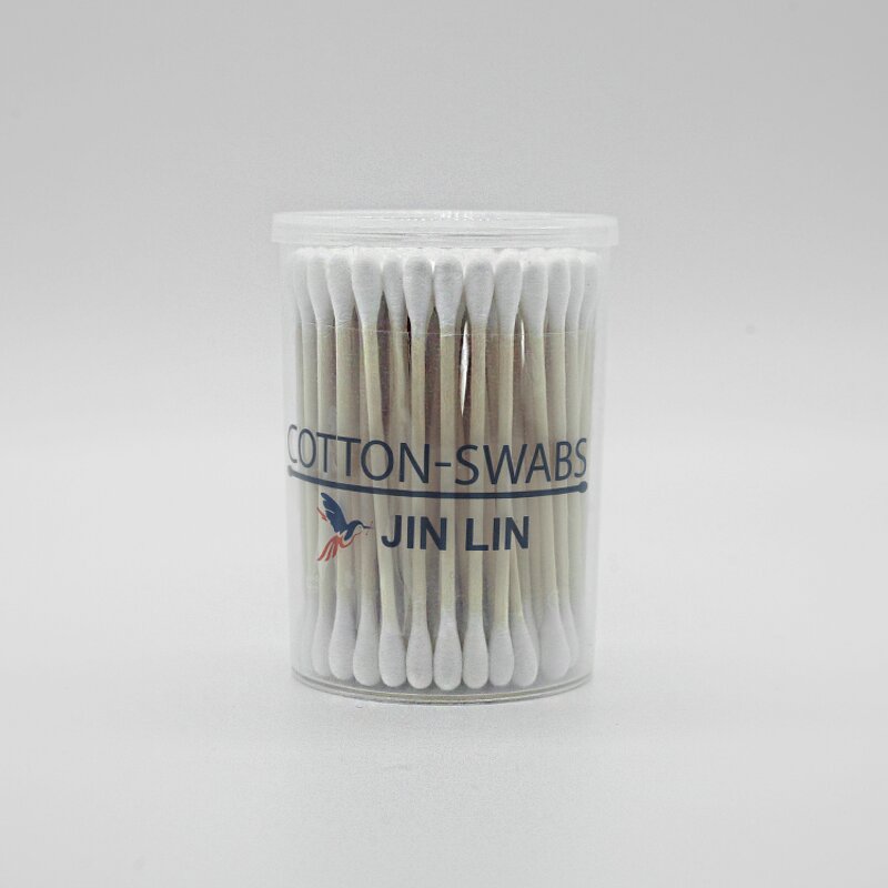 Cotton Swabs - Manufacturer Eco Double Round Wood Stick Ear Makeup Biodegradable