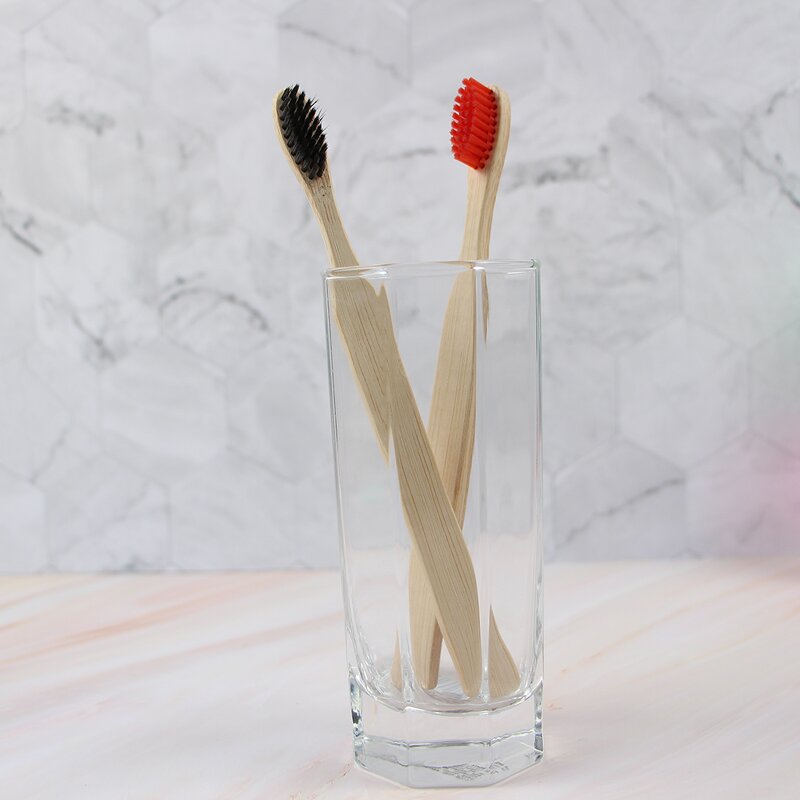 Toothbrush - Manufacturer Biodegradable Extra Soft Red Organic Bamboo High Quality Case