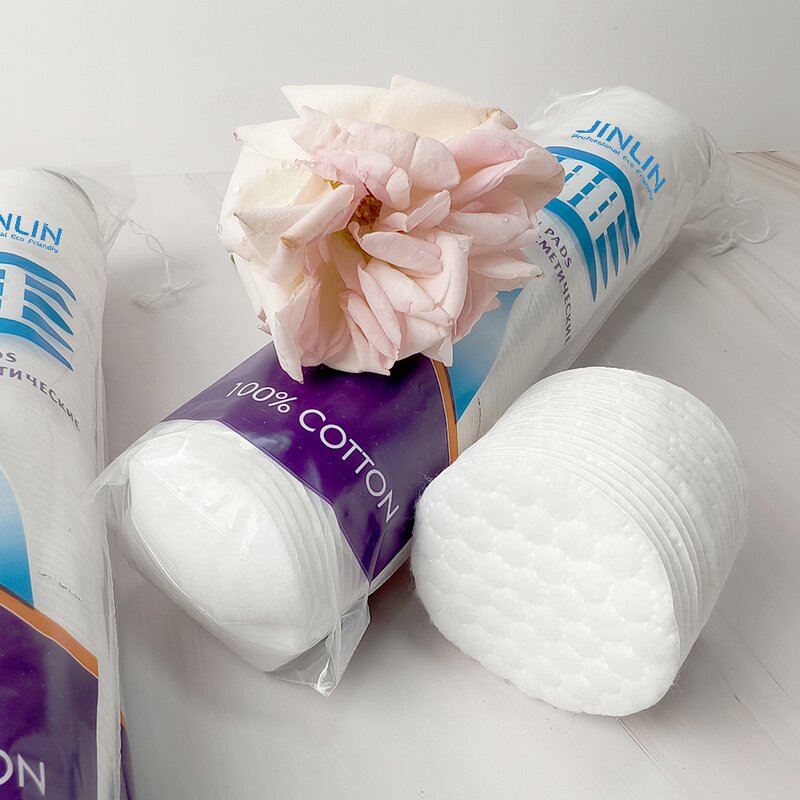 Cotton Pads - Manufacturer OEM Circular Bag Organic Large Facial Makeup Remove Ready