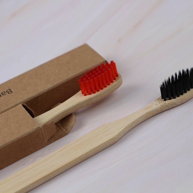 Toothbrush - Manufacturer Biodegradable Extra Soft Red Organic Bamboo High Quality Case