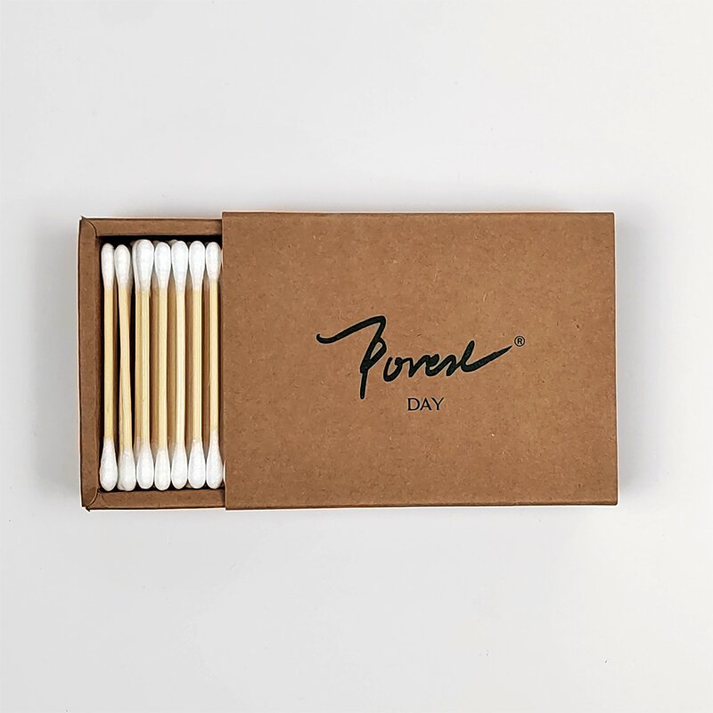 Cotton Swabs - Manufacturer Dual-Ended 100PCS Bamboo Paper Box Natural Biodegradable
