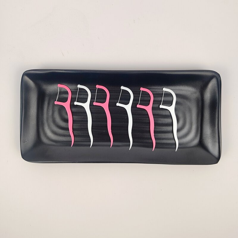 Dental Floss - Manufacturer 30-Pack Disposable Oral Care Custom Logo White Floss Stick