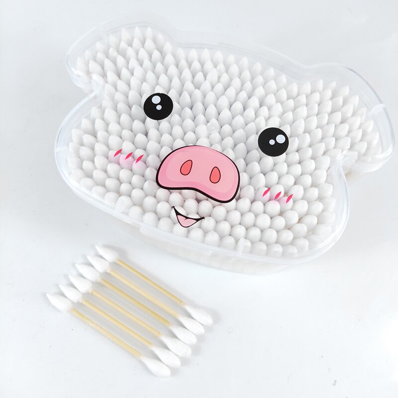 Cotton Buds - Manufacturer 300pcs 0.64cm Bamboo Stick Q Tips Poly Box Factory Price