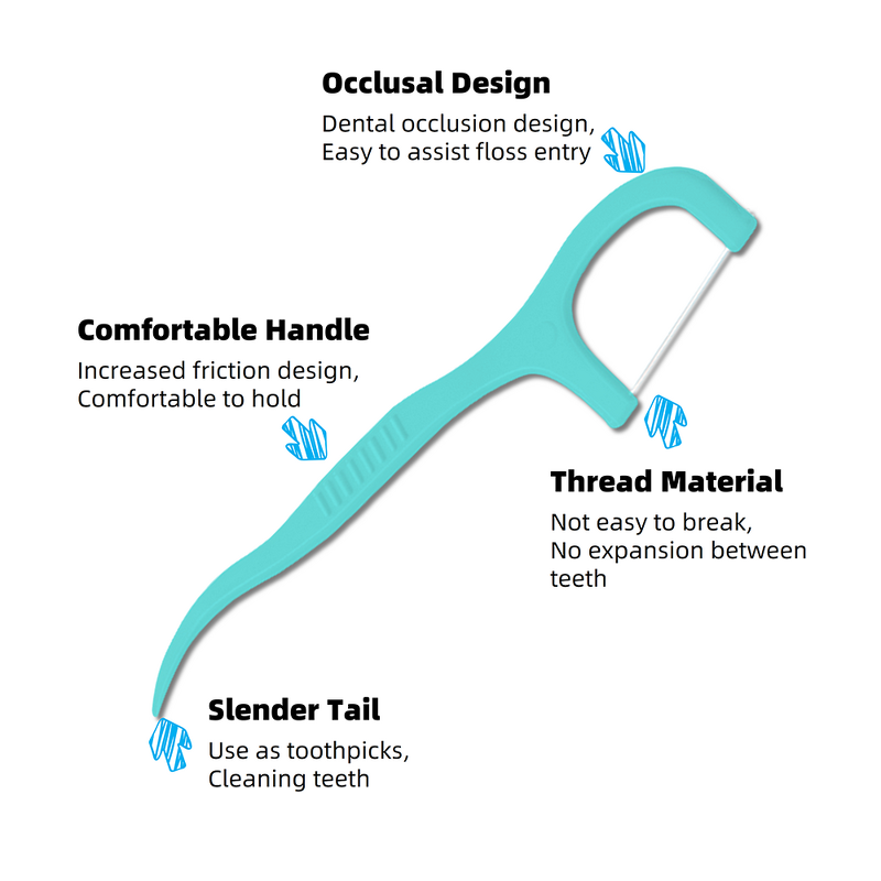 Floss Pick - Manufacturer Bio Eco Natural Silk Bulk Toothpick Flosser Gold Supplier