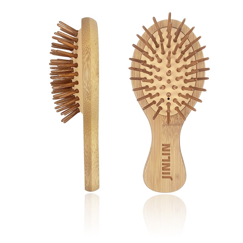 Hairbrush - Manufacturer Hot Selling Oval Paddle Bamboo Scalp Massage Cushion Natural
