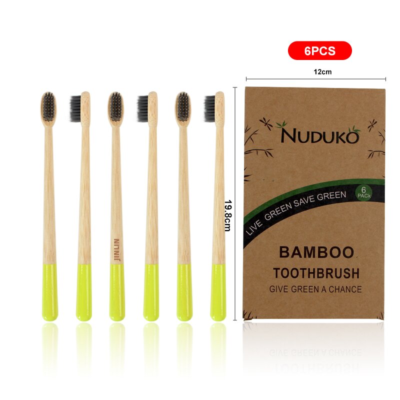 Toothbrush - Manufacturer Customizable Small Cone Bamboo Logo Printing Custom Painting