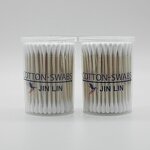 Cotton Swabs - Manufacturer Eco Double Round Wood Stick Ear Makeup Biodegradable