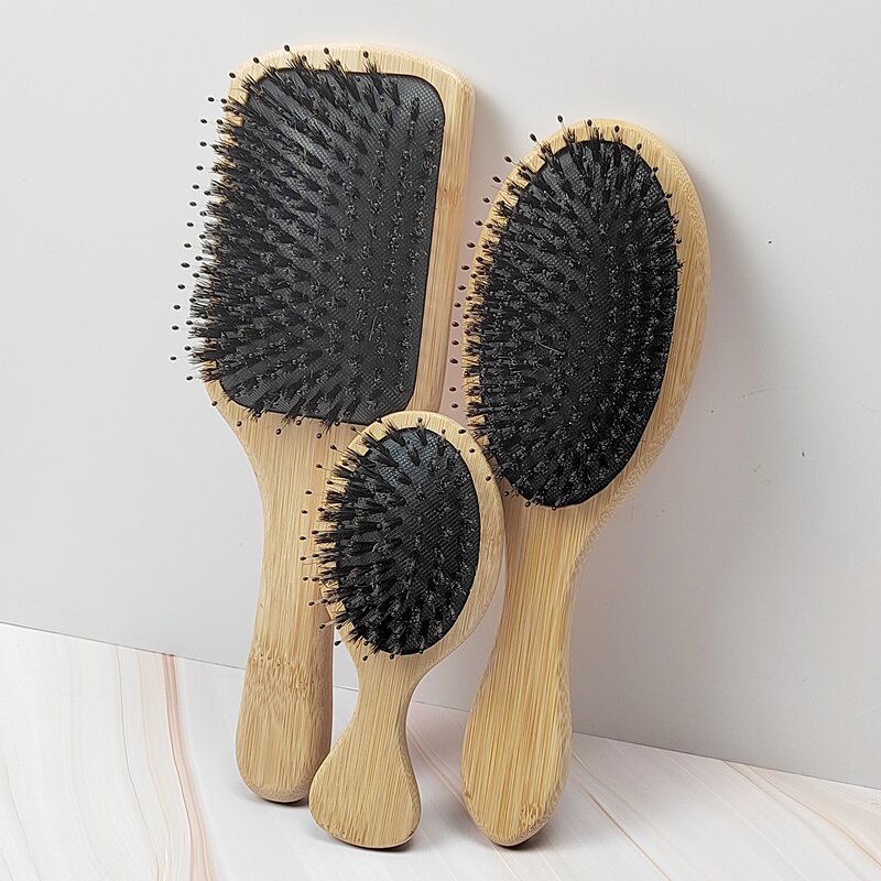 Hairbrush - Manufacturer Eco Natural Scalp Massage Detangling Bamboo Boar Bristles