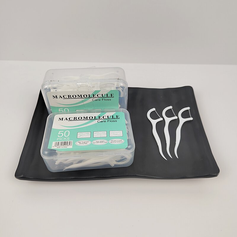 Floss Picks - Manufacturer 50Count Orthodontic Braces Biodegradable Dental Mint