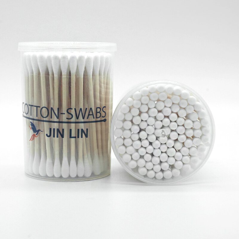 Cotton Swabs - Manufacturer Eco Double Round Wood Stick Ear Makeup Biodegradable