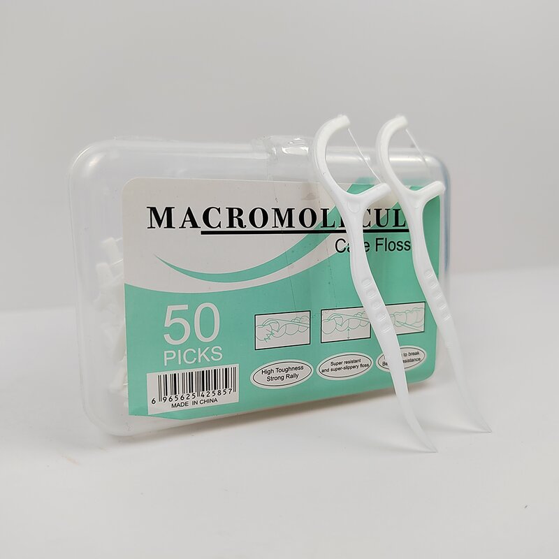 Floss Picks - Manufacturer 50Count Orthodontic Braces Biodegradable Dental Mint