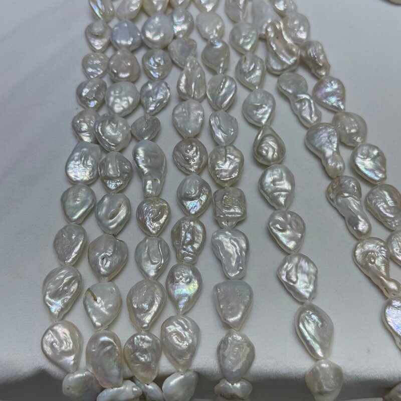 Pearl Necklace Manufacturer - Wholesale 14-16mm White Baroque Drop Freshwater