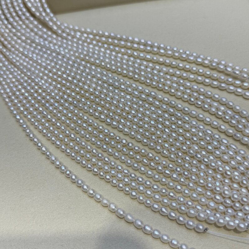 Pearl Necklace Manufacturer - Wholesale 3.5-4mm White Rice Drop Akoya