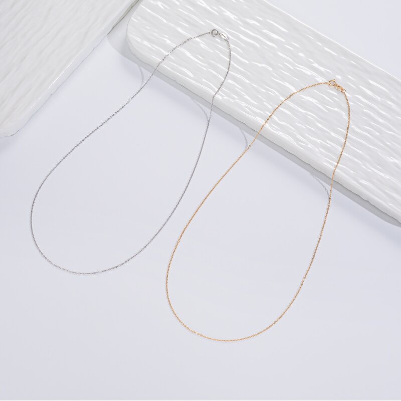 Necklace Manufacturer - CH001 Cross Chain 925 Sterling Silver Gold Plated