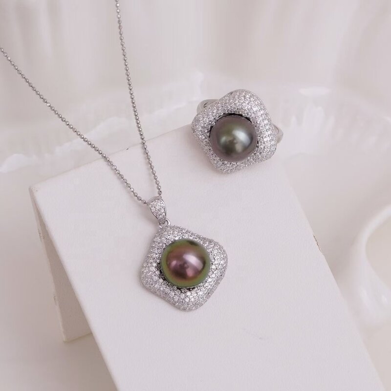 Jewelry Set Manufacturer - JW5038 10-11mm Freshwater Pearl DIY Set