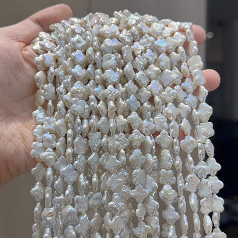 Pearl Necklace Manufacturer - Wholesale White Baroque Four Leaf Clover