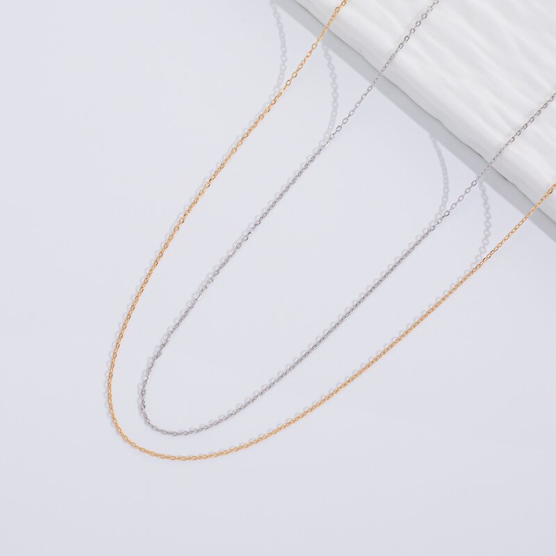 Necklace Manufacturer - CH001 Cross Chain 925 Sterling Silver Gold Plated