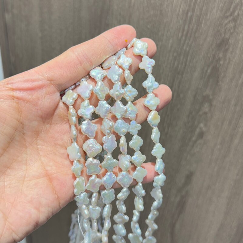 Pearl Necklace Manufacturer - Wholesale White Baroque Four Leaf Clover