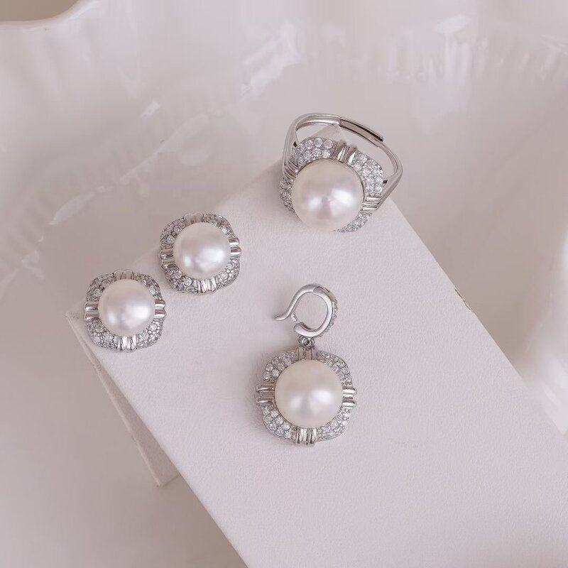 Jewelry Set Manufacturer - JW5044 8-12mm Freshwater Pearl DIY Set