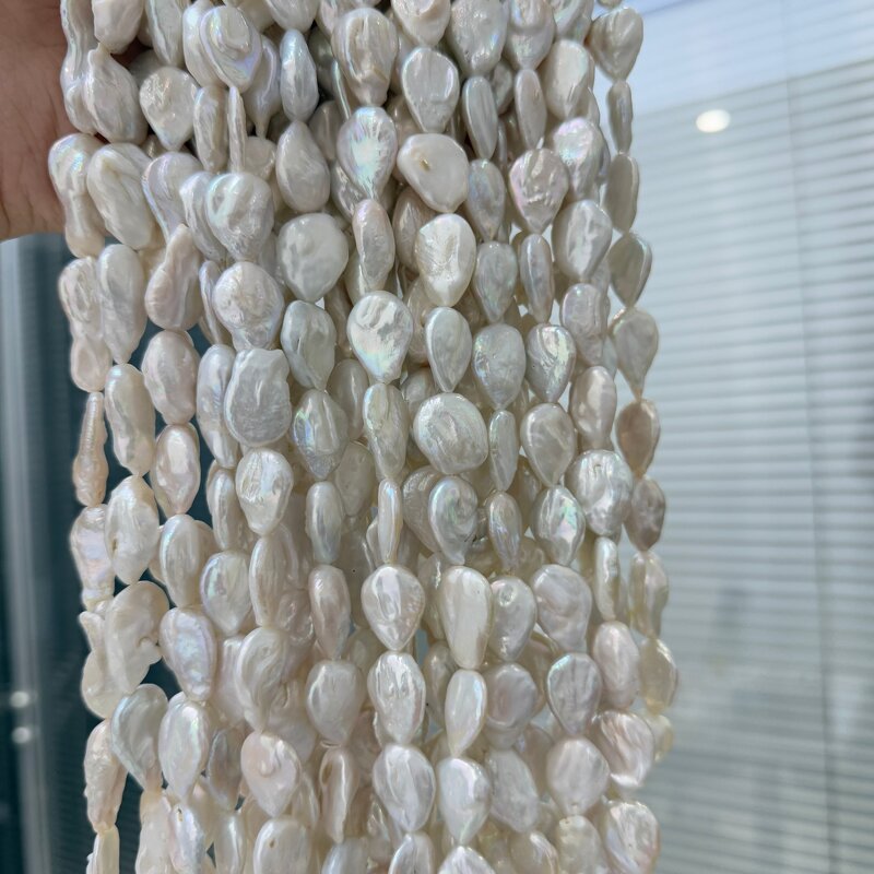Pearl Necklace Manufacturer - Wholesale 14-16mm White Baroque Drop Freshwater