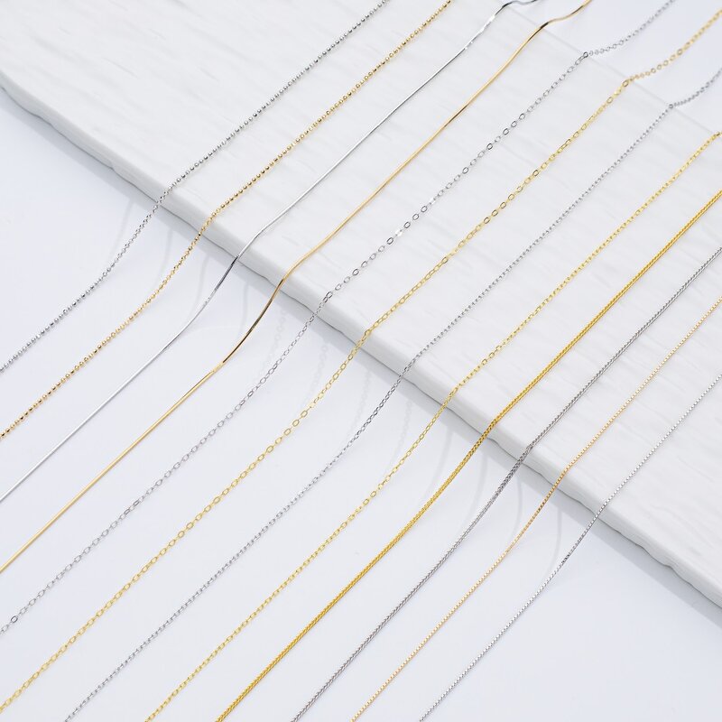 Necklace Manufacturer - CH020 Beads Chain 925 Sterling Silver Gold Plated