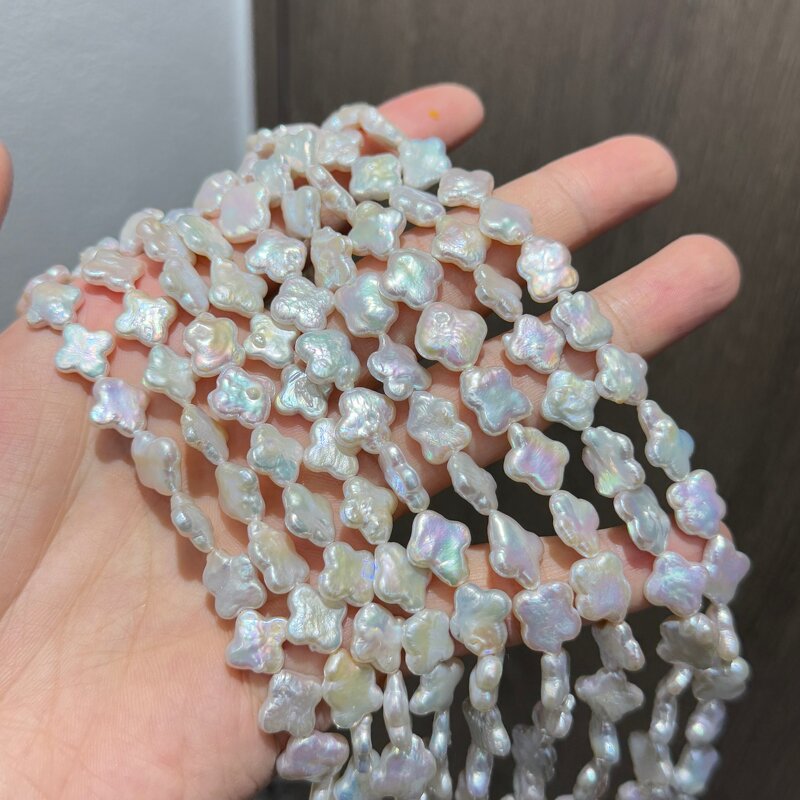 Pearl Necklace Manufacturer - Wholesale White Baroque Four Leaf Clover