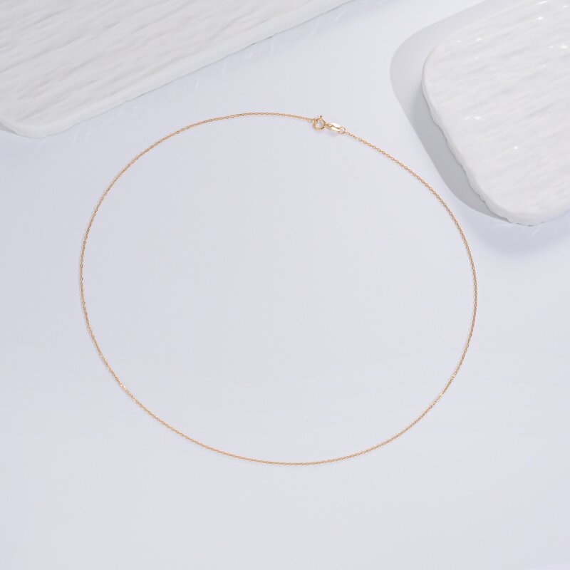 Necklace Manufacturer - CH001 Cross Chain 925 Sterling Silver Gold Plated