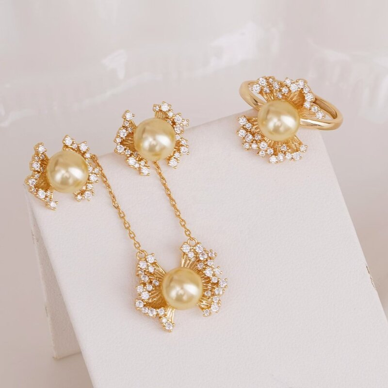 Jewelry Set Manufacturer - JW5051 8-9mm Freshwater Pearl DIY Set