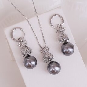Jewelry Set Manufacturer - JW5053 10-11mm Freshwater Pearl DIY Set