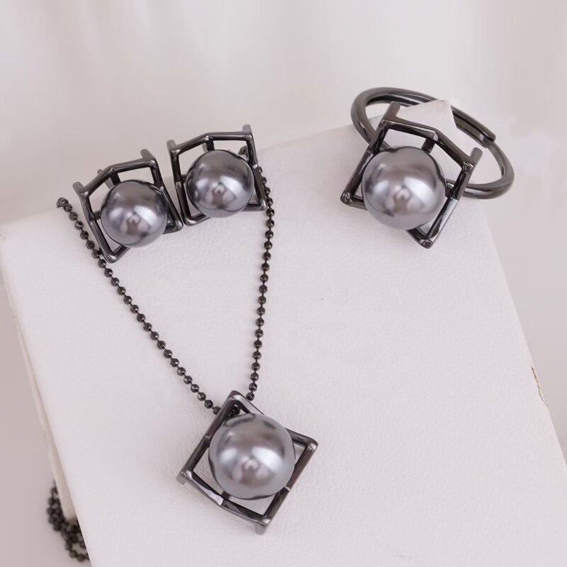 Jewelry Set Manufacturer - JW5046 8-10mm Freshwater Pearl DIY Set