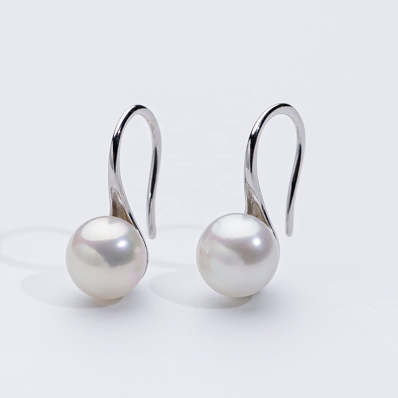 Pearl Earrings Manufacturer - 925 Sterling Silver Freshwater Hook for Woman