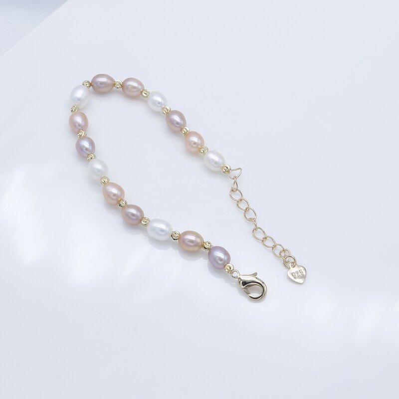 Pearl Bracelet Manufacturer - 003B 6-7mm Adjustable Gold Plated for Women