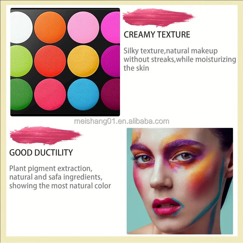 Face Paint Palette - Manufacturer UV Rainbow Water-Based CE Plant Kids Party
