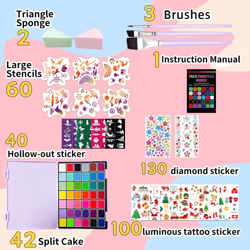 Face Paint Kit - Manufacturer 2025 A4 Plant Pigment Safe Kids Single Color