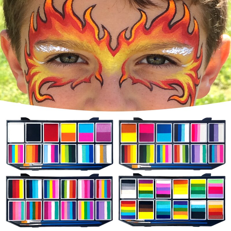 Face Paint Set - Manufacturer Mei Shang Rainbow Water-Based Kids Halloween