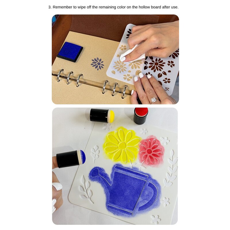 Painting Kit - Manufacturer Finger Paint Foam Daubers Stencil Kids Drawing