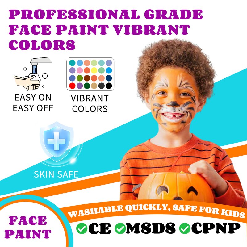 Face Paint Kit - Manufacturer Kids Plant-Based Safe Ingredients Hot Selling